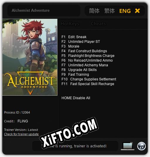 Alchemist Adventure: Трейнер +11 [v1.9]