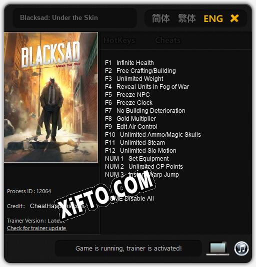 Blacksad: Under the Skin: Читы, Трейнер +15 [CheatHappens.com]