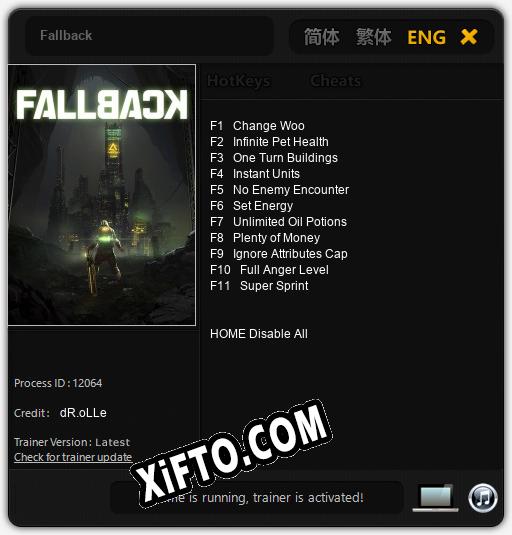 Fallback: Трейнер +11 [v1.4]