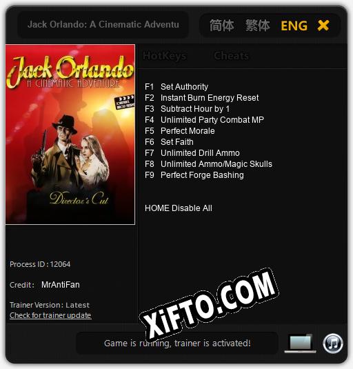 Jack Orlando: A Cinematic Adventure Directors Cut: ТРЕЙНЕР И ЧИТЫ (V1.0.65)