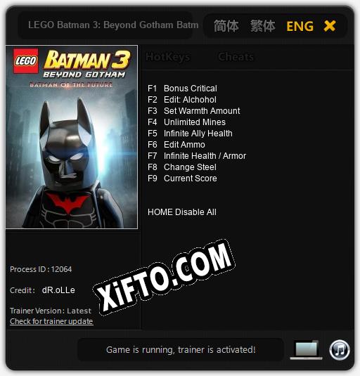 LEGO Batman 3: Beyond Gotham Batman Beyond: Трейнер +9 [v1.5]
