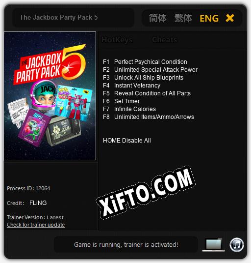 Трейнер для The Jackbox Party Pack 5 [v1.0.2]
