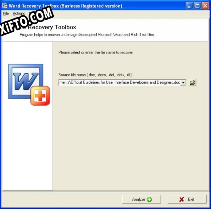 Русификатор для Word Recovery Toolbox