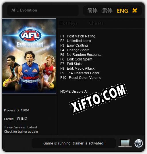 AFL Evolution: Трейнер +10 [v1.4]