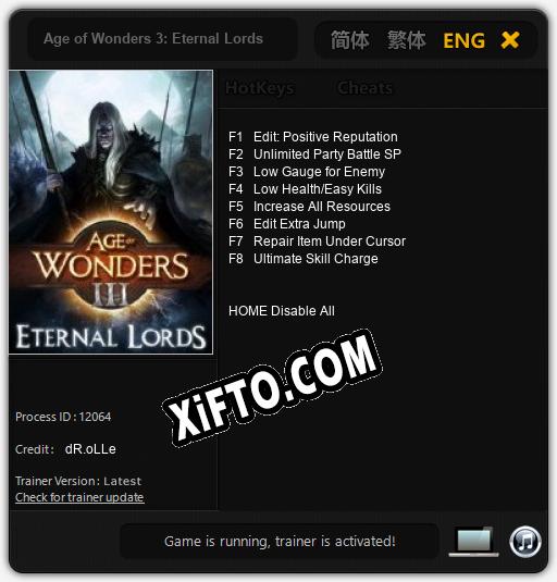 Age of Wonders 3: Eternal Lords: Читы, Трейнер +8 [dR.oLLe]