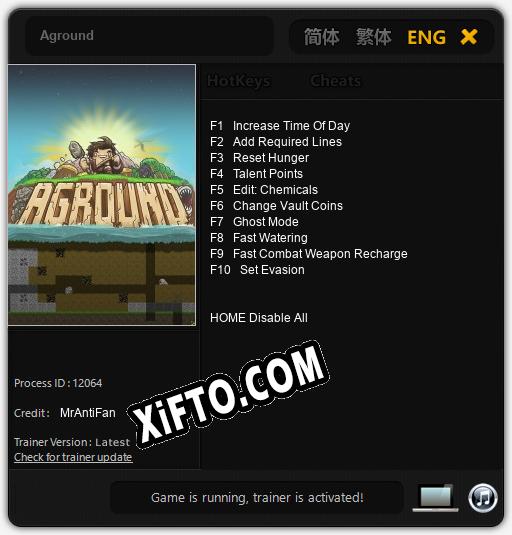 Трейнер для Aground [v1.0.2]