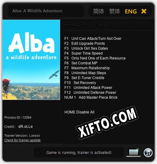 Alba: A Wildlife Adventure: ТРЕЙНЕР И ЧИТЫ (V1.0.48)