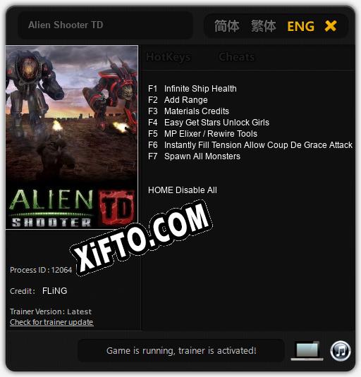 Трейнер для Alien Shooter TD [v1.0.7]