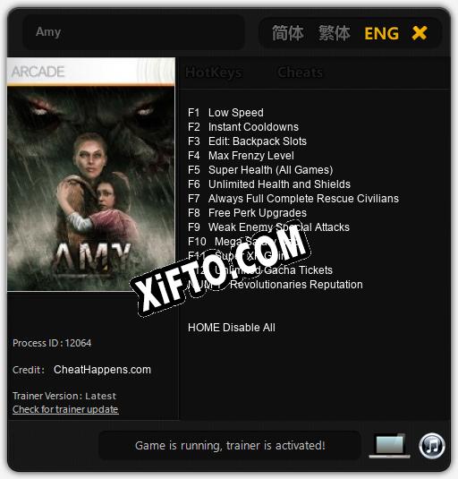 Amy: ТРЕЙНЕР И ЧИТЫ (V1.0.35)