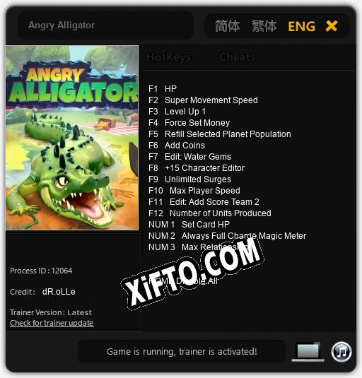 Трейнер для Angry Alligator [v1.0.5]