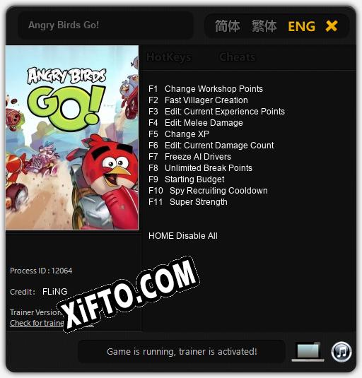 Angry Birds Go!: ТРЕЙНЕР И ЧИТЫ (V1.0.10)