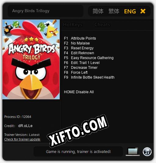 Angry Birds Trilogy: Трейнер +9 [v1.4]