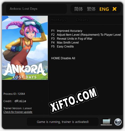 Ankora: Lost Days: ТРЕЙНЕР И ЧИТЫ (V1.0.53)