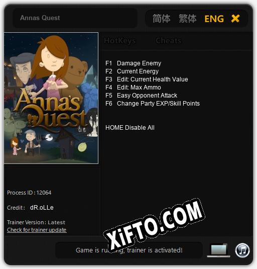 Annas Quest: ТРЕЙНЕР И ЧИТЫ (V1.0.30)