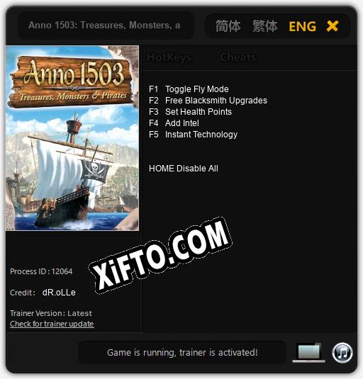 Anno 1503: Treasures, Monsters, and Pirates: ТРЕЙНЕР И ЧИТЫ (V1.0.87)