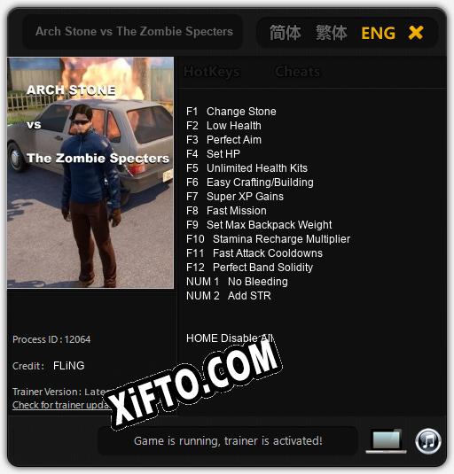 Arch Stone vs The Zombie Specters: Читы, Трейнер +14 [FLiNG]