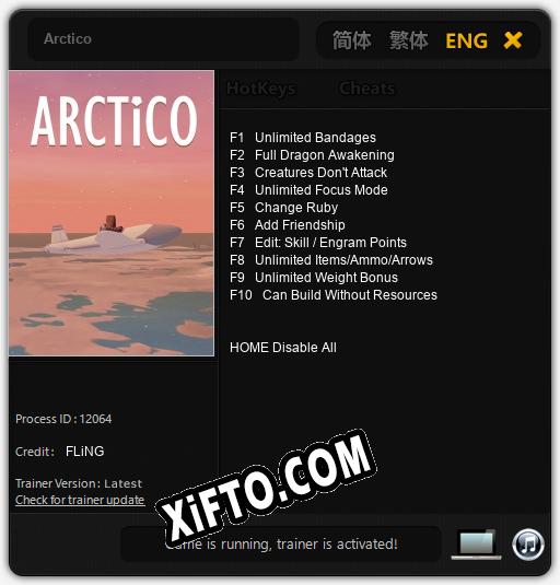 Arctico: Трейнер +10 [v1.7]