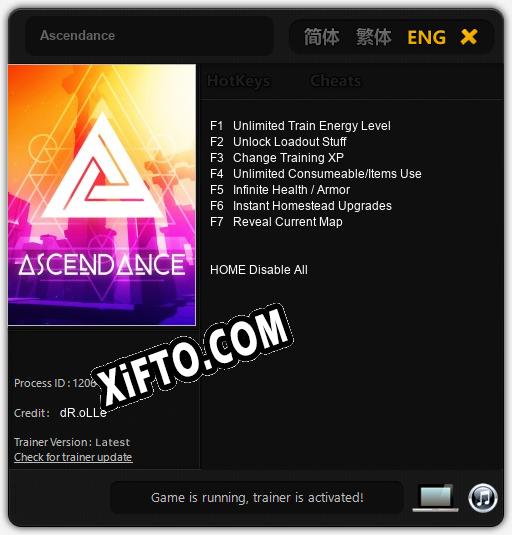 Ascendance: ТРЕЙНЕР И ЧИТЫ (V1.0.99)