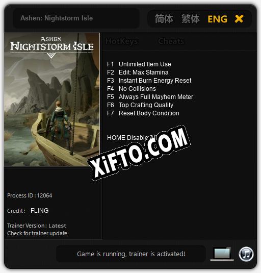 Трейнер для Ashen: Nightstorm Isle [v1.0.5]
