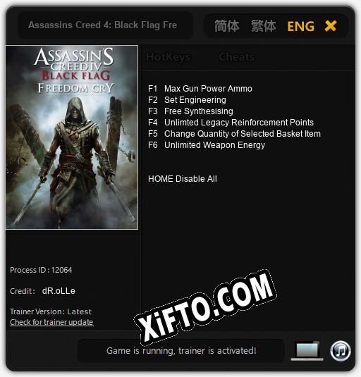 Assassins Creed 4: Black Flag Freedom Cry: Трейнер +6 [v1.6]