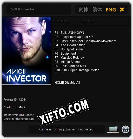 AVICII Invector: ТРЕЙНЕР И ЧИТЫ (V1.0.84)