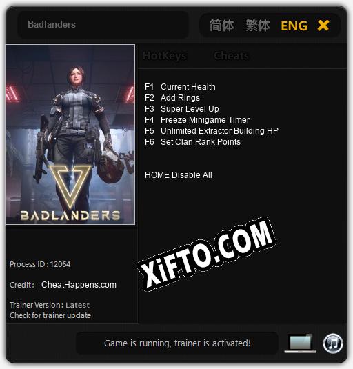 Трейнер для Badlanders [v1.0.1]