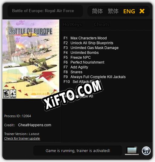 Battle of Europe: Royal Air Forces: Трейнер +10 [v1.6]
