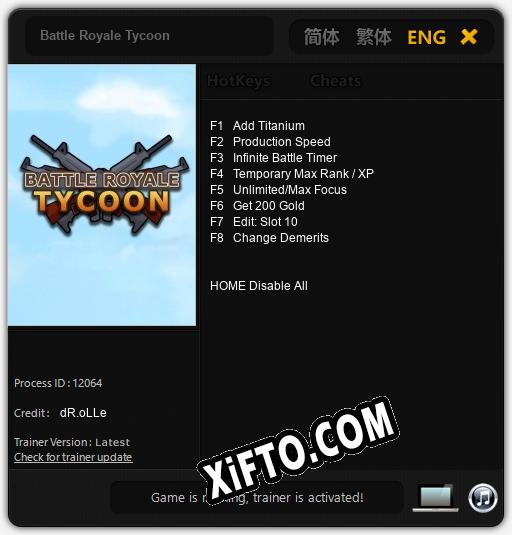 Battle Royale Tycoon: Читы, Трейнер +8 [dR.oLLe]