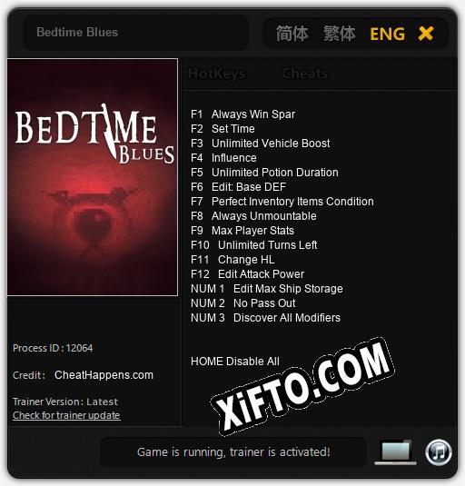 Трейнер для Bedtime Blues [v1.0.8]