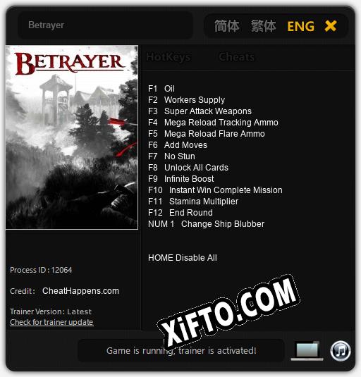 Betrayer: Трейнер +13 [v1.1]