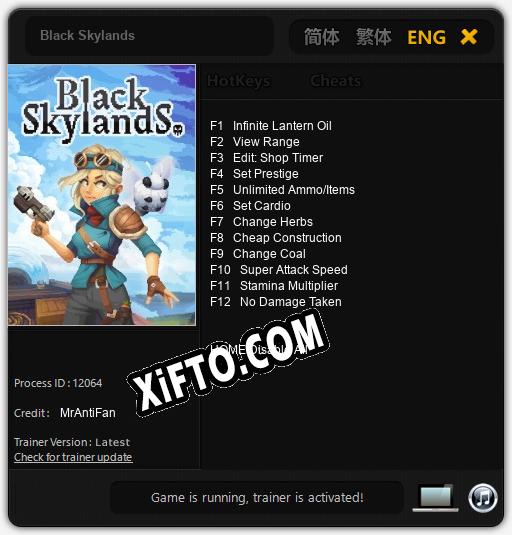 Black Skylands: ТРЕЙНЕР И ЧИТЫ (V1.0.92)