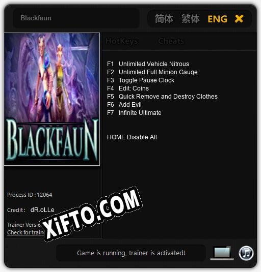 Blackfaun: ТРЕЙНЕР И ЧИТЫ (V1.0.53)