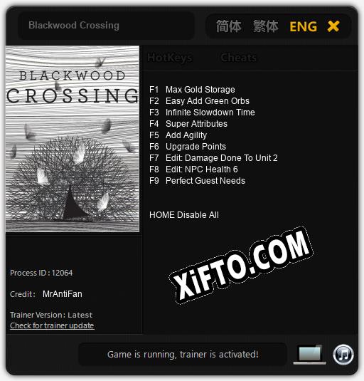 Трейнер для Blackwood Crossing [v1.0.5]