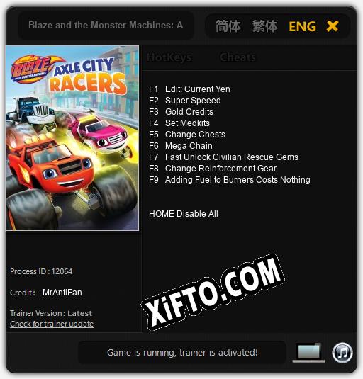Blaze and the Monster Machines: Axle City Racers: Читы, Трейнер +9 [MrAntiFan]
