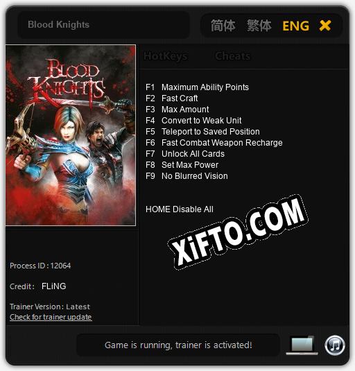 Blood Knights: ТРЕЙНЕР И ЧИТЫ (V1.0.50)