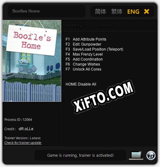 Boofles Home: ТРЕЙНЕР И ЧИТЫ (V1.0.85)