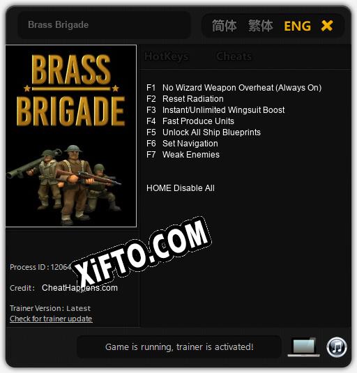 Трейнер для Brass Brigade [v1.0.9]
