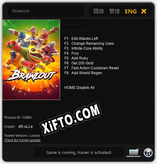 Brawlout: Трейнер +8 [v1.4]