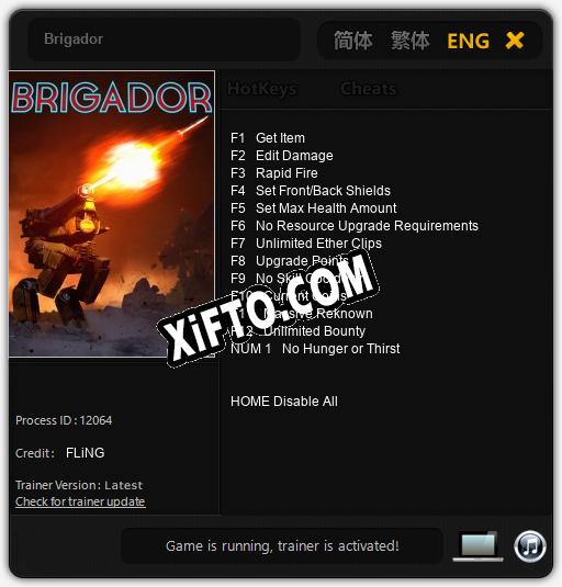 Brigador: Трейнер +13 [v1.2]