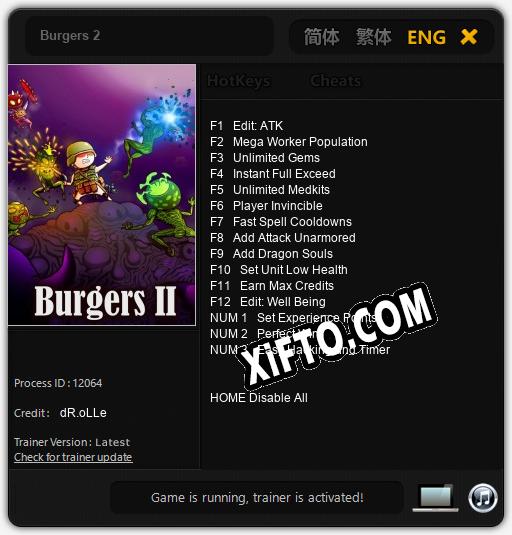 Burgers 2: ТРЕЙНЕР И ЧИТЫ (V1.0.54)