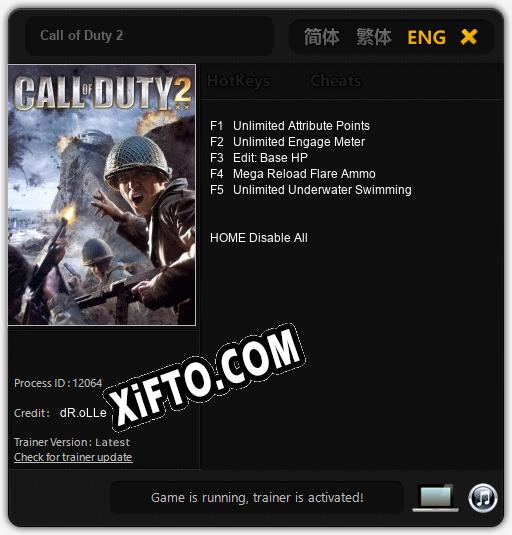 Call of Duty 2: ТРЕЙНЕР И ЧИТЫ (V1.0.96)