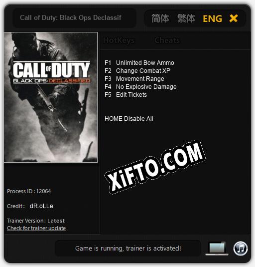 Call of Duty: Black Ops Declassified: Трейнер +5 [v1.1]