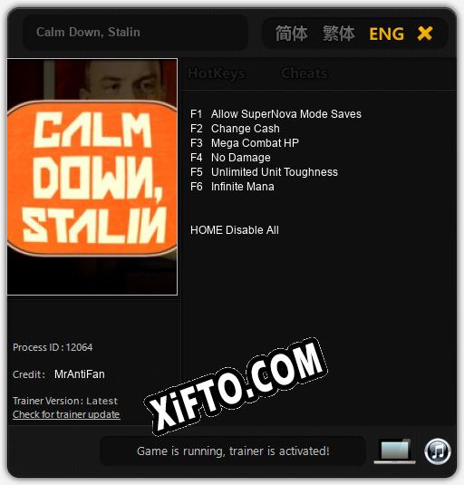 Трейнер для Calm Down, Stalin [v1.0.8]