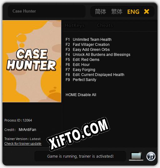 Трейнер для Case Hunter [v1.0.3]