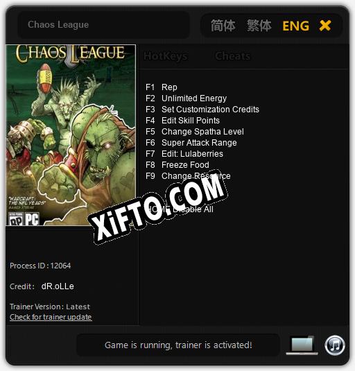 Chaos League: Трейнер +9 [v1.4]