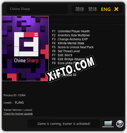 Chime Sharp: ТРЕЙНЕР И ЧИТЫ (V1.0.94)