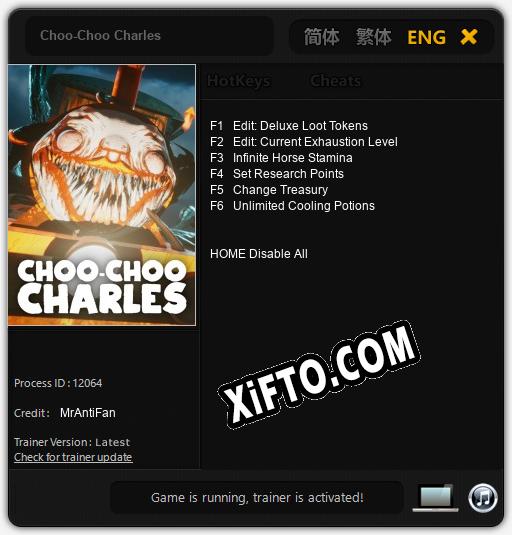 Choo-Choo Charles: Трейнер +6 [v1.8]