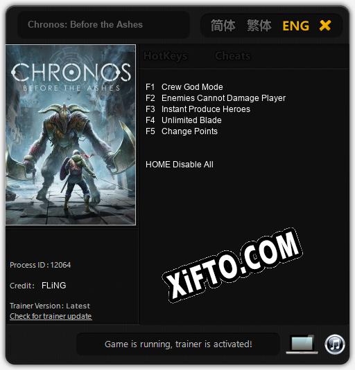 Chronos: Before the Ashes: ТРЕЙНЕР И ЧИТЫ (V1.0.44)