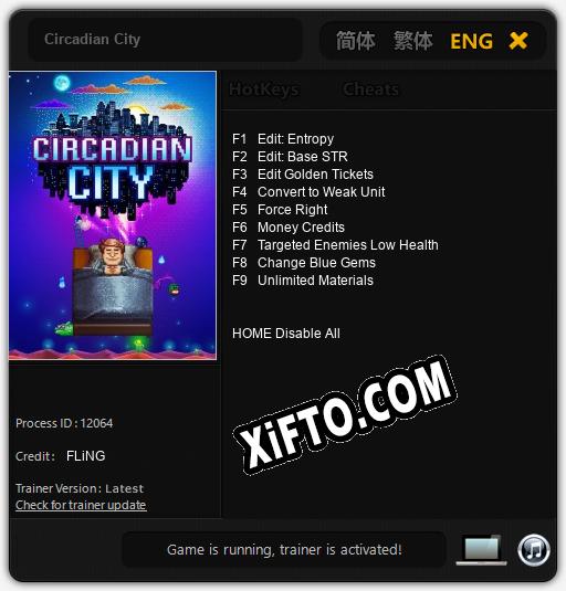 Circadian City: ТРЕЙНЕР И ЧИТЫ (V1.0.81)