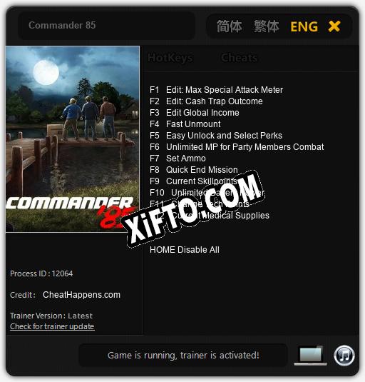 Трейнер для Commander 85 [v1.0.6]